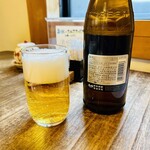 うなぎのなんけ - 瓶ビールはアサヒスーパードライの中瓶