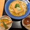 味の民芸 - 民芸きつねうどん740円（ミニ天丼セット420円）