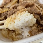 すき家 - 『牛丼弁当並盛』の具、ご飯