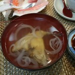 磯料理 光力 - 限定５食海鮮丼の鯛兜汁(H28.2.9撮影)