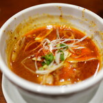 長男、ほそのたかし - 牛骨旨辛つけ麺1050円