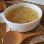 アオイクカフェ - ランチのスープ
