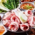 Hammi Raku - 韓国といえばサムギョプサル☆お供の野菜は6種以上+キムチ+お惣菜4種全てが食べ放題の夢のプラン登場です♪
