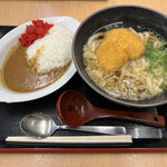 カレーうどん 得正 - 日替わり定食(コロッケうどん・ミニカレー)