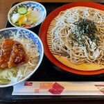 松月庵あだち店　三代目宗次郎 - ざるそば＆ミニソースかつ丼セット