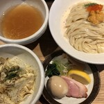 鴨出汁中華蕎麦 麺屋yoshiki - カニ、ウニ、イクラ入塩つけ蕎麦＋浅利リゾット