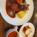 スペイン料理＆ワインバル タパス＆パエリアMAR - Bセット　これに+サラダ+食後のコーヒーがつきました