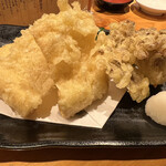 鮨 あおき - 湯葉ときのこの天ぷら