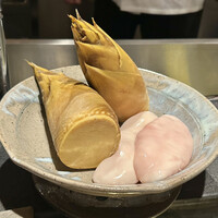 日本焼肉はせ川 別亭 銀座店 - 筍ととらふくの白子