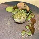 ル・ミュゼ・イデア - 王様椎茸と帆立 新若芽のリゾットとチュイル
