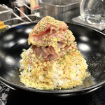 創作麺工房 鳴龍 - 「チャーシューご飯（わさびマヨネーズソース）」400円