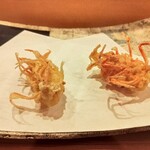 秋田 てんぷら みかわ - ①車海老の頭