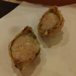 秋田 てんぷら みかわ - ⑥鳥海山フキノトウ天然海老詰