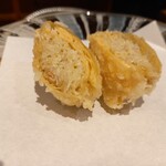 Tempura Mokkosu - ◎毛蟹湯葉巻き　天草塩で