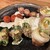 串焼き あだん - 料理写真:ミニトマト,ぶどう,レタス,からし菜+ワサビ