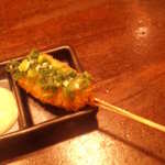 串揚げひょうたん - カレイの薬味のせ