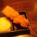 串揚げひょうたん - オクラたこチーズ