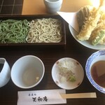 Soba Dokoro Tennaan - せいろと季節の変わり蕎麦（２色天せいろ）