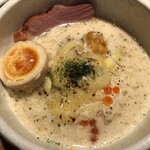 鴨出汁中華蕎麦 麺屋yoshiki - カニ、ウニ、イクラ入塩つけ蕎麦＋浅利リゾット