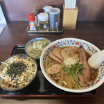 手打ち中華一心 - チャーシュー麺 Aセット