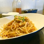 ピッツエリアバール　CACTUS　D'ORO - ・ツナと春キャベツのアンチョビ風トマトソース　生パスタ（乾麺パスタに変更）