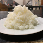 えいすけ - 牡蠣フライ定食　1,300円　のライスの大盛り