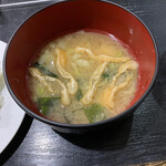 えいすけ - 牡蠣フライ定食　1,300円　の味噌汁