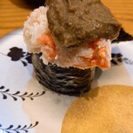 Toyama Sushi - 新湊安吉のカニ味噌　富山で食べられるのはここだけ。