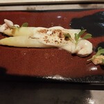 French Restaurant ensia - 白アスパラガスと白子