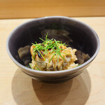 鮨 一二郎 - 握りの前のアテ④ 鱈白子小丼