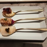 French Restaurant ensia - 3種スプーンのお楽しみ