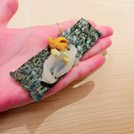 鮨 一二郎 - パリッパリの海苔を巻いていただく贅沢手巻き♡シャリは無し！