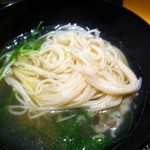 くろぎ - 鱧と冬瓜、九条葱煮麺2013.6