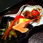 くろぎ - 棒寿司　沢蟹　水茄子　ばちこ　谷中生姜、、、2013.6