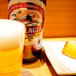 天麩羅 なか江 - KIRINラガービール