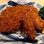 Tonkatsu Bashamichi Sakura - ハーブ三元豚のリブロースかつ定食＋牡蠣フライ