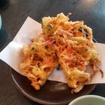 信州蕎麦の草笛 - かき揚げ天ぷら