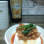 らーめん 笑和 - 【裏メニュー】ピリ辛冷奴に特製肉味噌を添えて