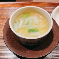 お料理 うち山 - うるいと百合根の茶碗蒸し