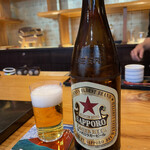 いわ志 - 中瓶は嬉しい「赤星」