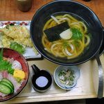 麺匠の心つくし つるとんたん - 海鮮丼天婦羅膳1,280円