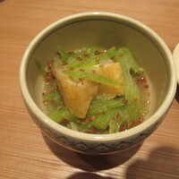 旬彩天 つちや - 若ゴボウと揚げの煮びたし