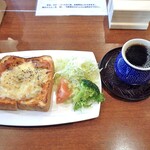 喫茶 つばめや - 料理写真:ピザトーストセット