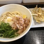 湯田製麺 - ごぼう天うどん別皿