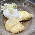 日本料理 波の華 - 白子天ぷら