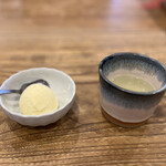 Katsuyoshi Noan - 食後のデザートアイスと梅昆布茶