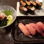 寿司居酒屋 まるがまる - タコブツ　うに　ねぎトロうに　ねぎトロいくら　中トロ