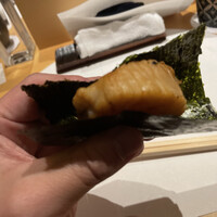 鮨 いし黒 - ホタテの磯部巻き あと2個ぐらい食べたい