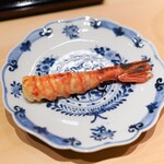 すし 良月 - 増毛ボタン海老半生焼きに三ツ星醤油