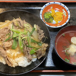 えびらそば - 肉丼･お吸物･漬物